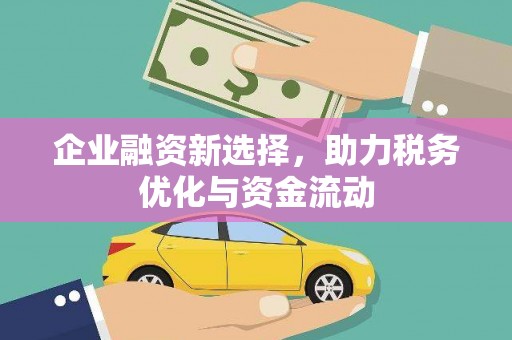 宣威企业融资新选择，助力税务优化与资金流动