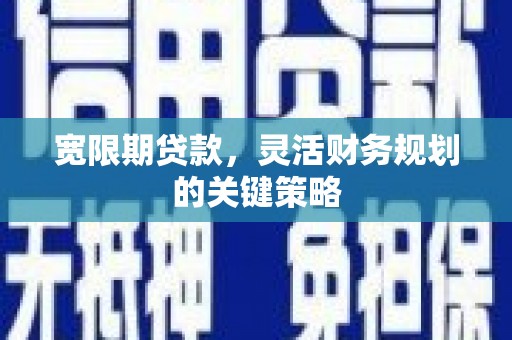 林甸宽限期贷款，灵活财务规划的关键策略