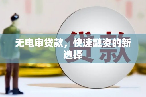 武义无电审贷款，快速融资的新选择