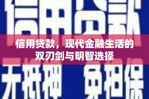 泰山信用贷款，现代金融生活的双刃剑与明智选择