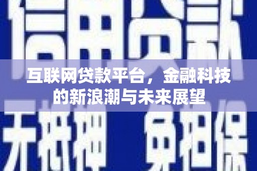 碑林互联网贷款平台，金融科技的新浪潮与未来展望