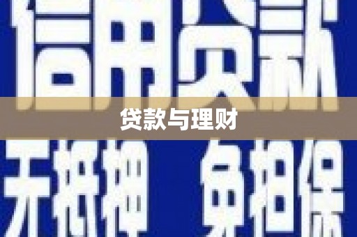 苑里贷款与理财